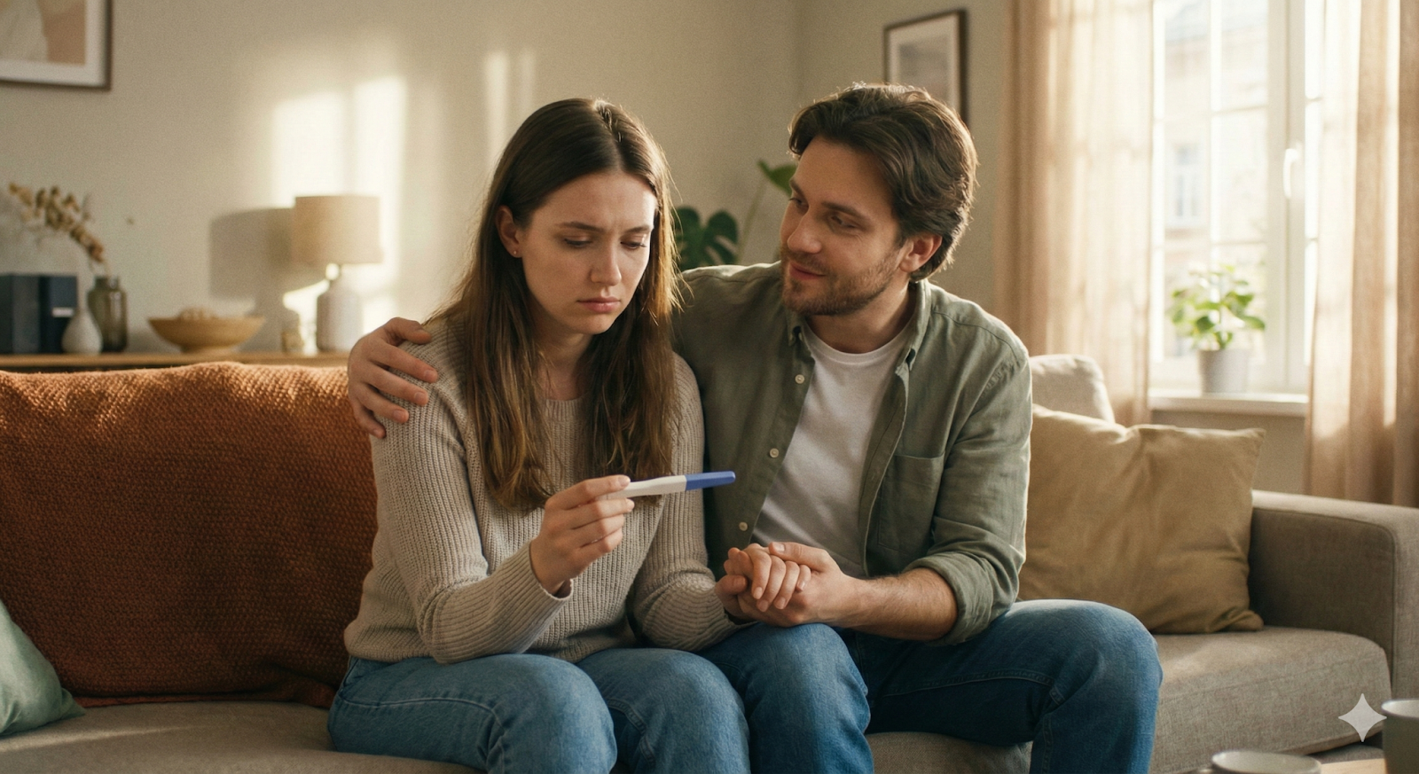 Pareja buscando embarazo consultando causas de infertilidad